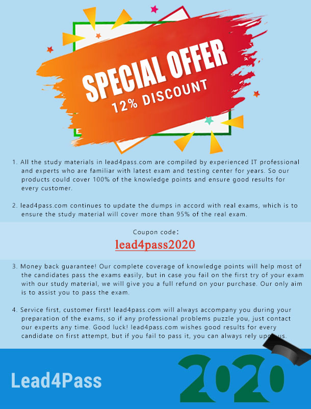 lead4pass amazon discount code 2020